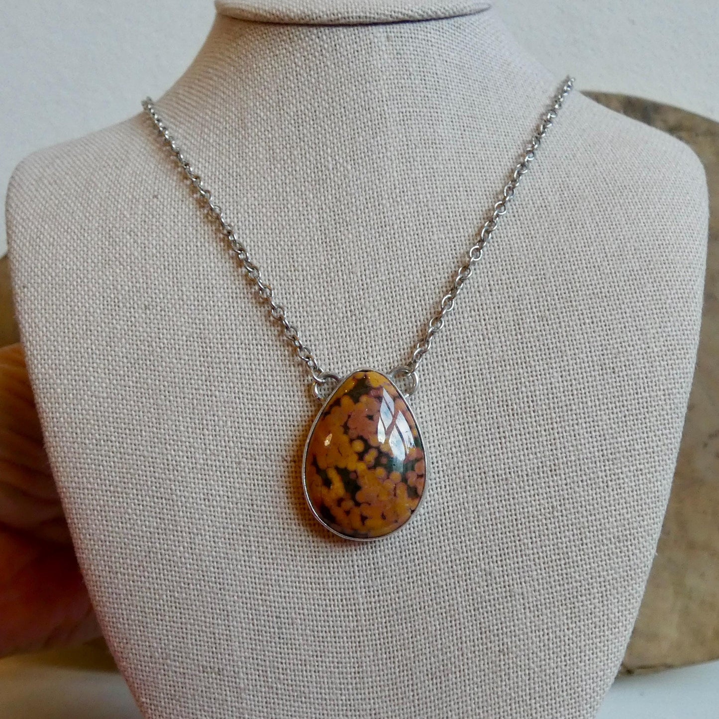 Ocean Jasper Pendant includes chain, Choose Your OOAK Necklace