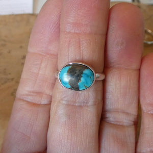 Ready to Ship - Sleeping Beauty Turquoise Ring - Silversmith Ring - Delica Ring - Turquoise Ring