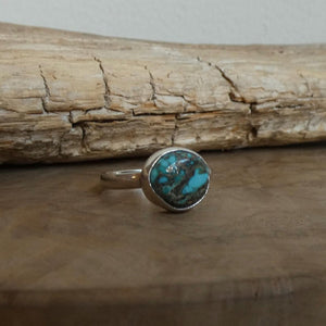 Ready to Ship - Sleeping Beauty Turquoise Ring - Silversmith Ring - Delica Ring - Turquoise Ring