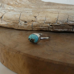 Ready to Ship - Sleeping Beauty Turquoise Ring - Silversmith Ring - Delica Ring - Turquoise Ring