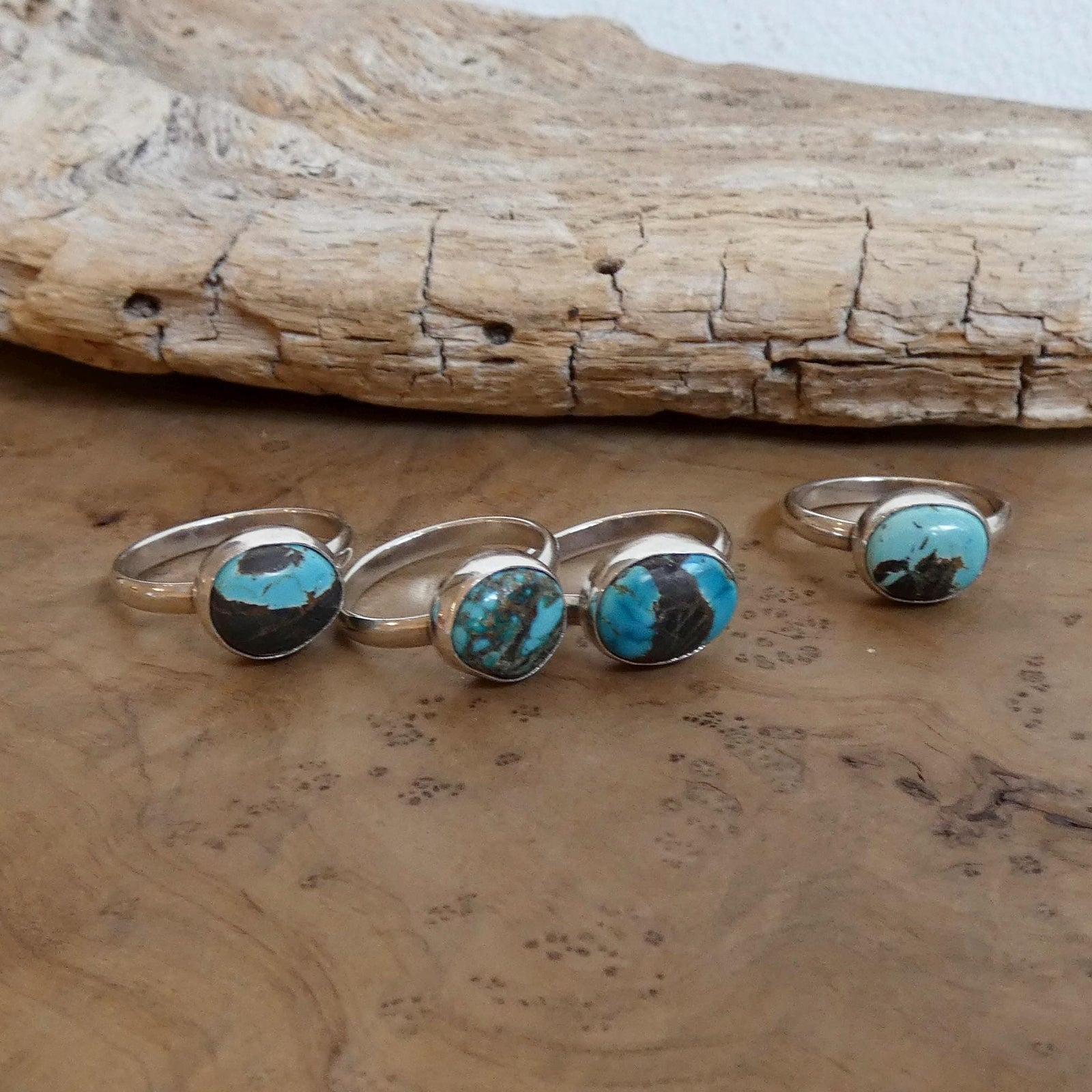 Ready to Ship - Sleeping Beauty Turquoise Ring - Silversmith Ring - Delica Ring - Turquoise Ring