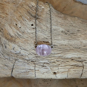 Choose Your Prong Pendant - Sterling Silver - Nephrite - Sunstone - Kunzite - Amazonite