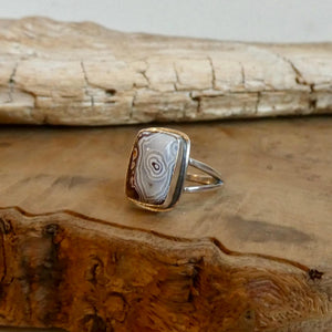 Custom Laguna Lace Agate Ring - .925 Sterling Silver - Choose Your Stone