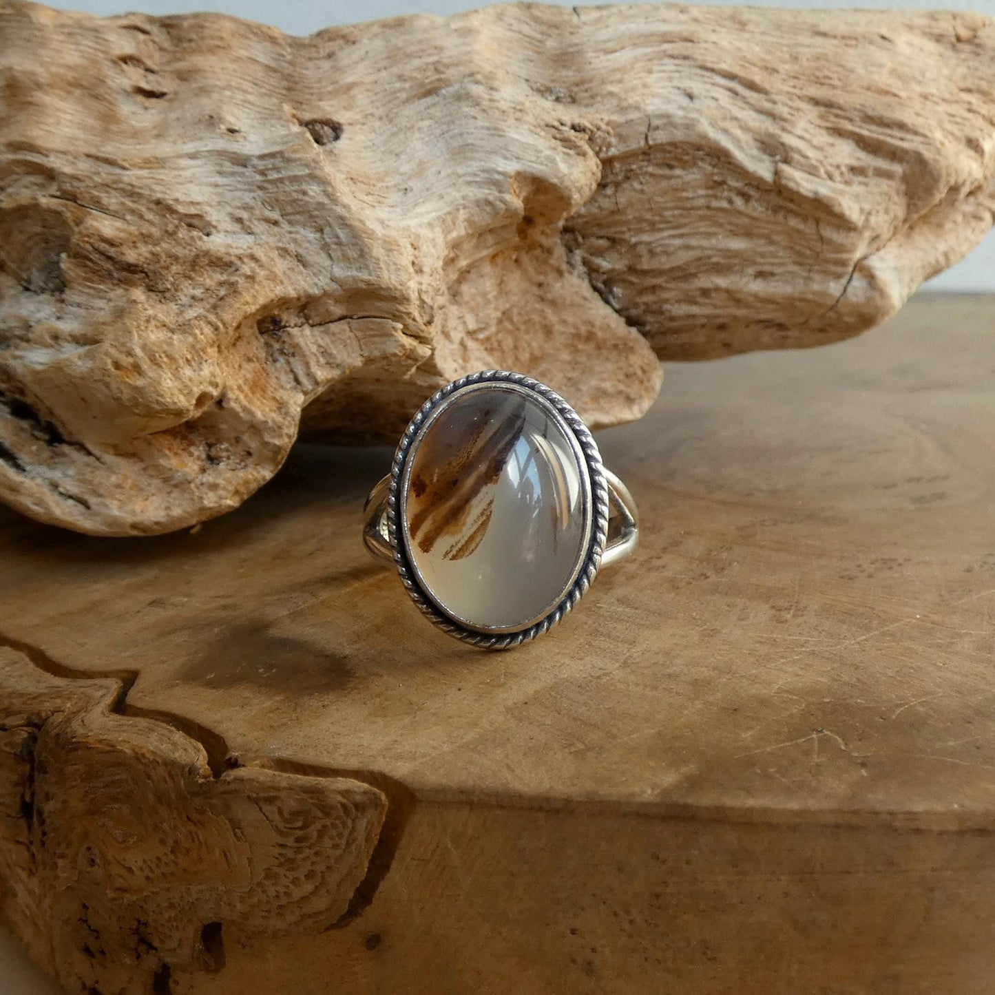 Custom Montana Agate Boho Ring - .925 Sterling Silver - Choose Your Stone