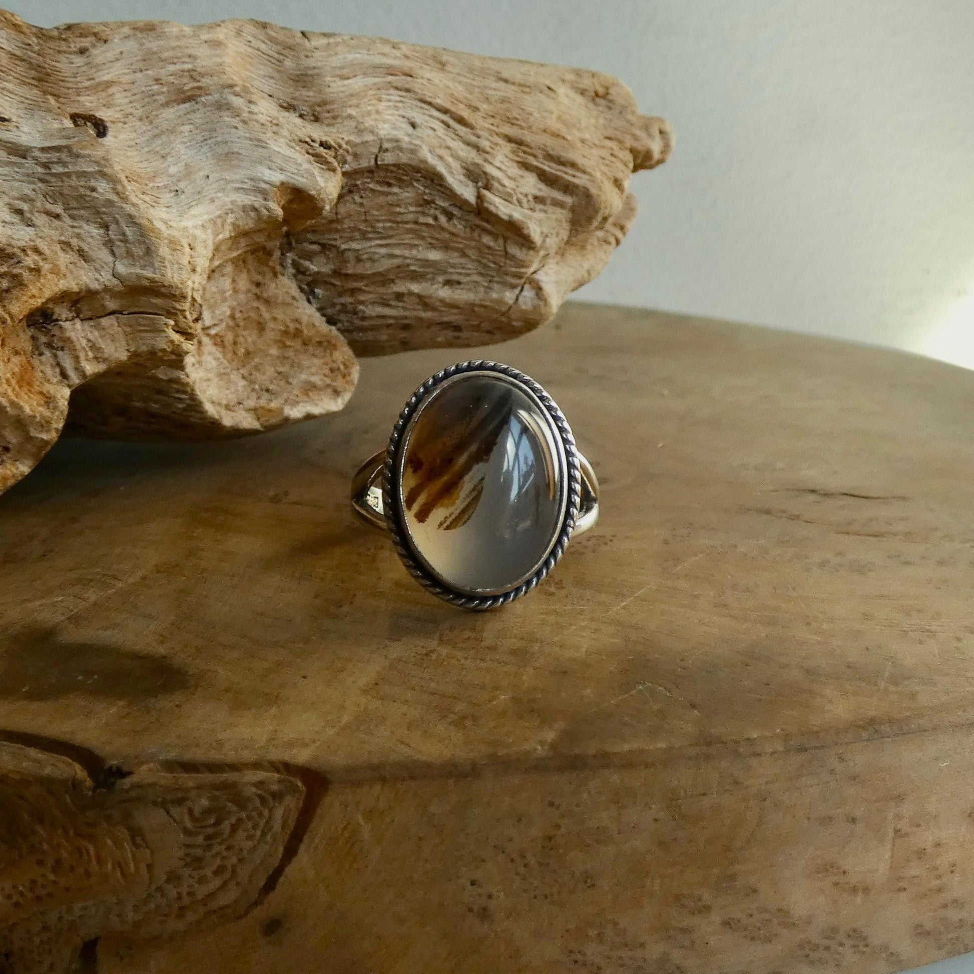 Custom Montana Agate Boho Ring - .925 Sterling Silver - Choose Your Stone