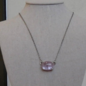 Choose Your Prong Pendant - Sterling Silver - Nephrite - Sunstone - Kunzite - Amazonite