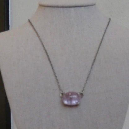 Choose Your Prong Pendant - Sterling Silver - Nephrite - Sunstone - Kunzite - Amazonite
