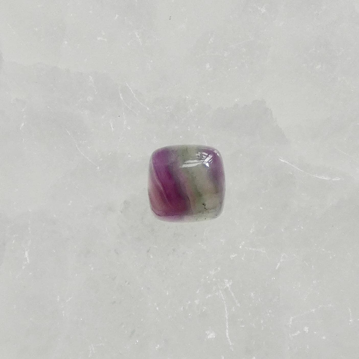 Custom Silversmith Rainbow Fluorite Ring – Choose Your Square Cabochon