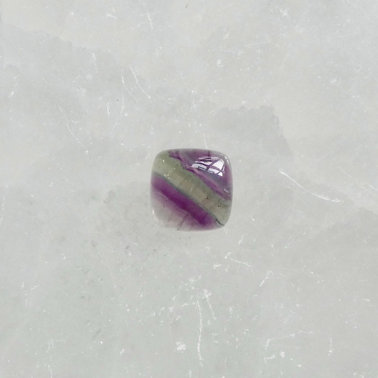 Custom Silversmith Rainbow Fluorite Ring – Choose Your Square Cabochon