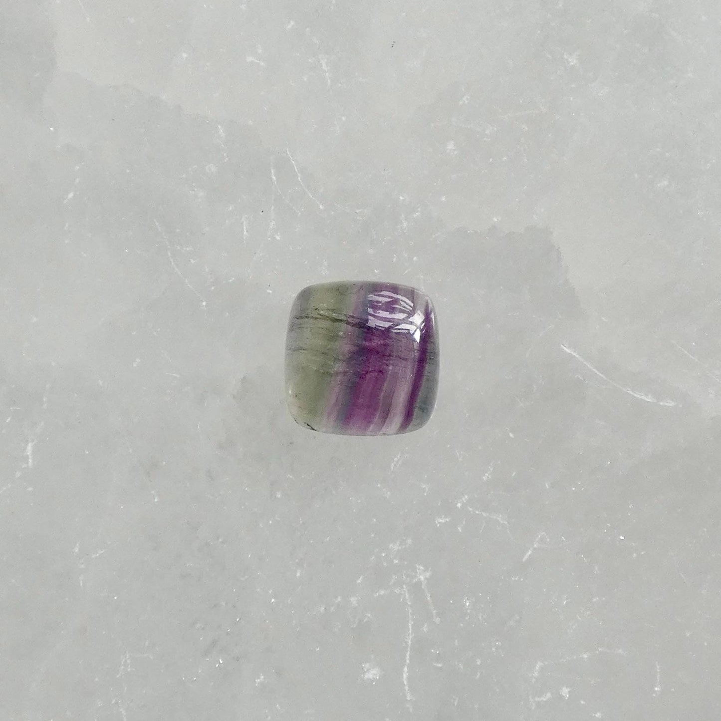 Custom Silversmith Rainbow Fluorite Ring – Choose Your Square Cabochon
