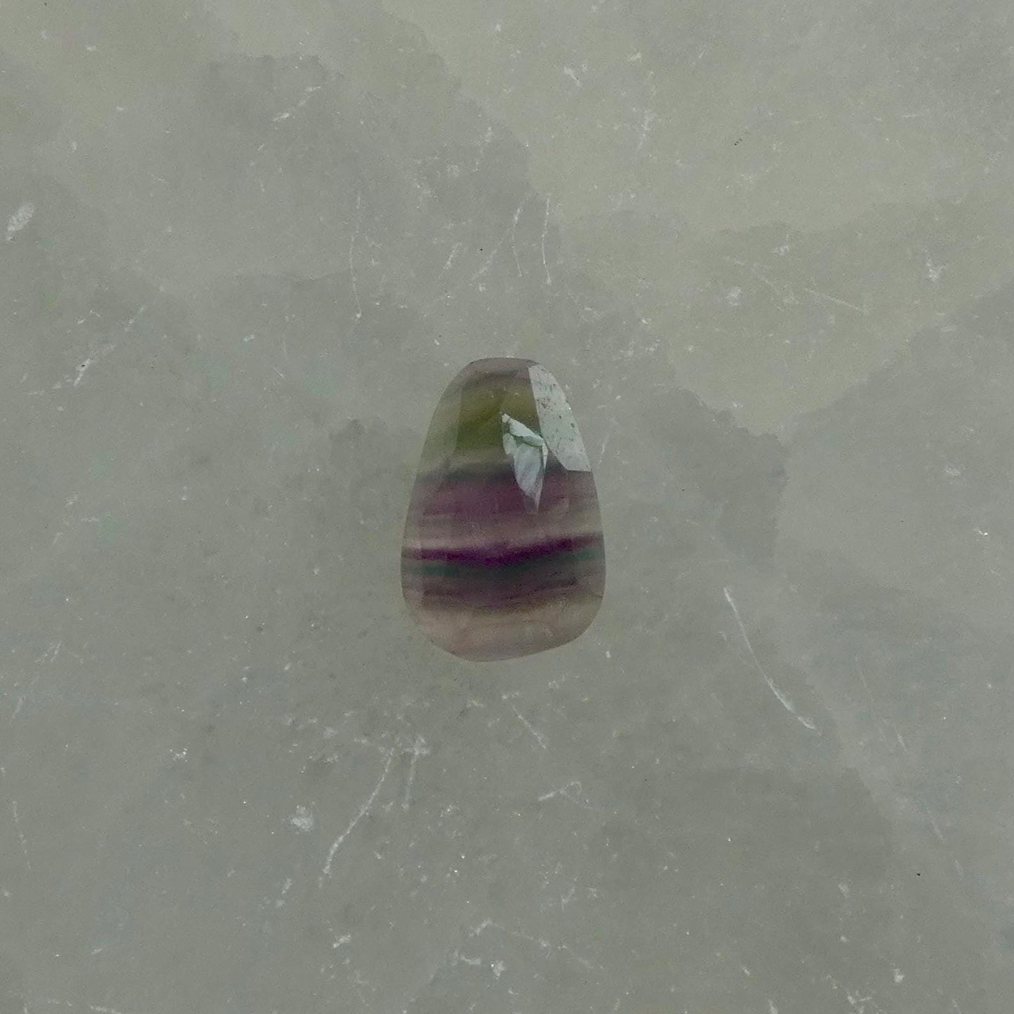 Rainbow Fluorite Boho Ring - .925 Sterling Silver - Chunky Multi-color Fluorite