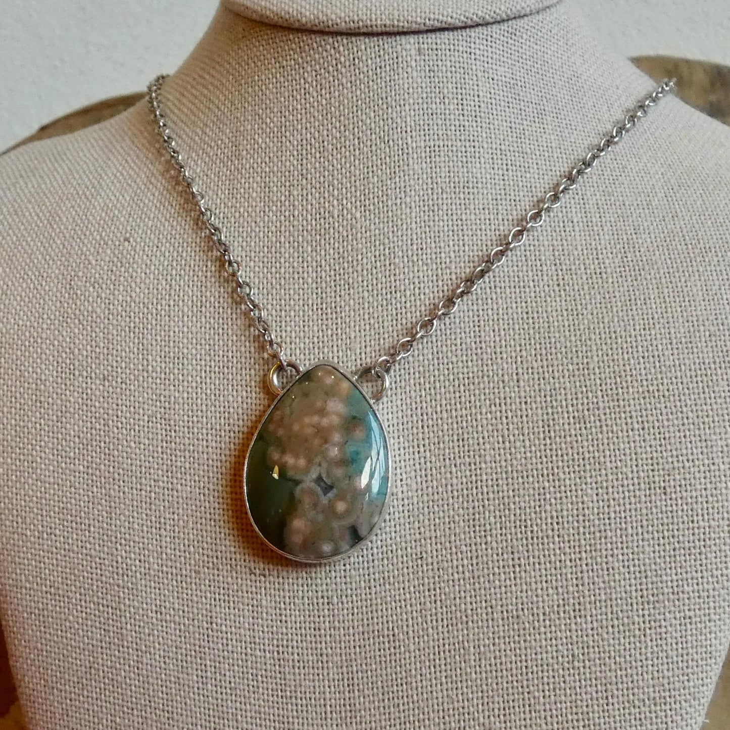 Ocean Jasper Pendant includes chain, Choose Your OOAK Necklace
