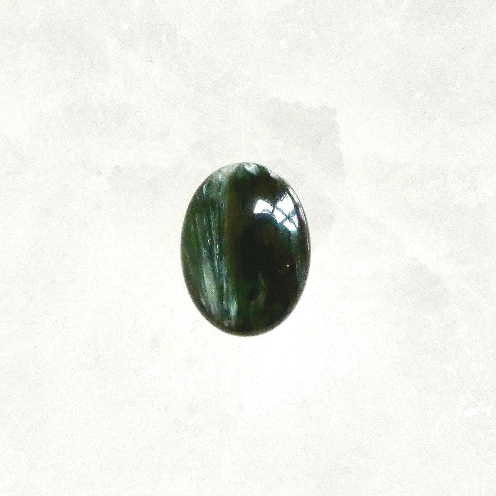 Seraphinite Sterling Silver Ring - Handmade Boho Statement Jewelry