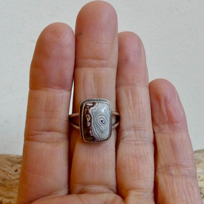 Custom Laguna Lace Agate Ring - .925 Sterling Silver - Choose Your Stone