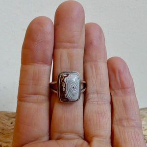 Custom Laguna Lace Agate Ring - .925 Sterling Silver - Choose Your Stone