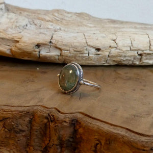 Green Kyanite Sterling Silver Ring – Handmade Silversmith Design