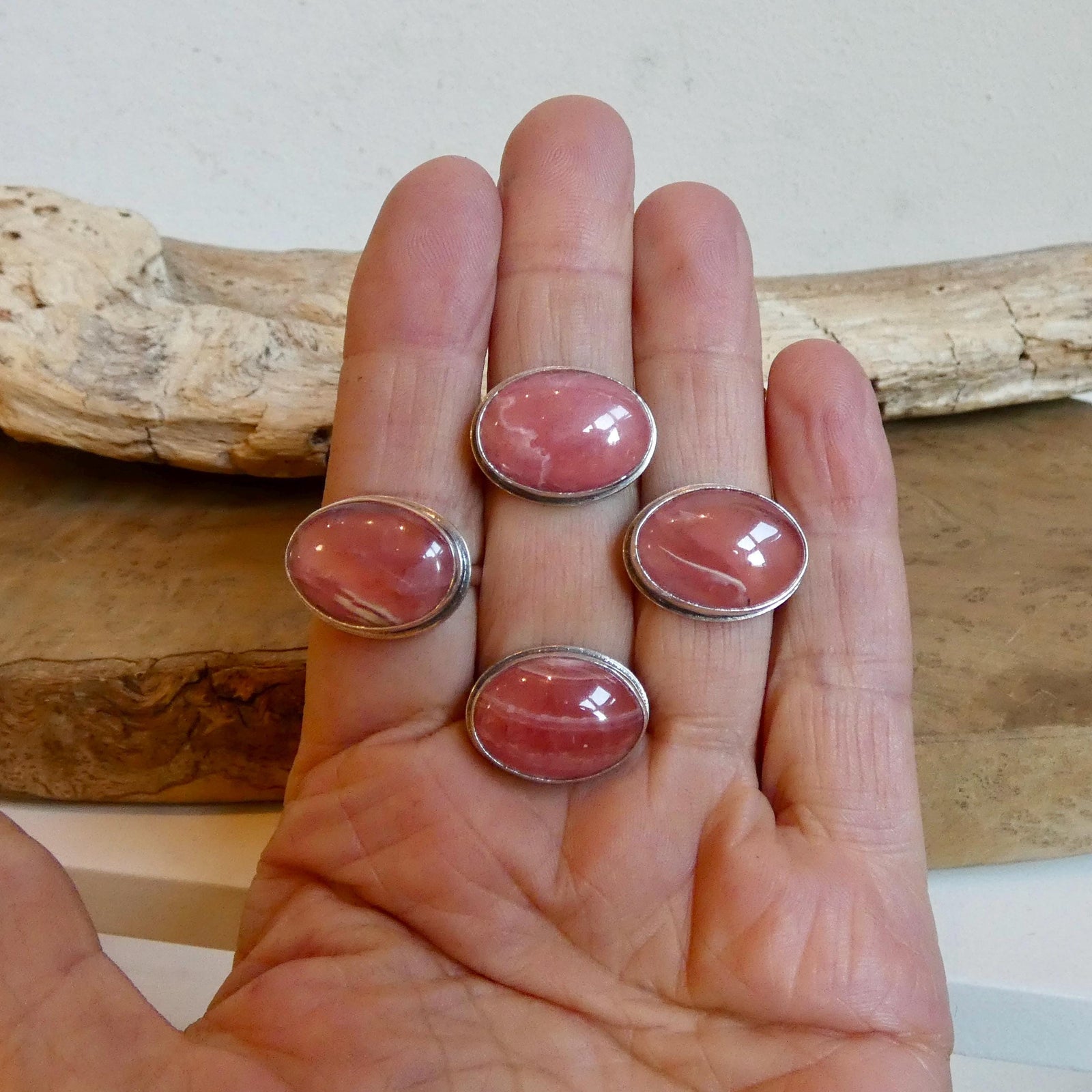 Rhodochrosite Ring - Sterling Silver - Choose Your Finished Ring