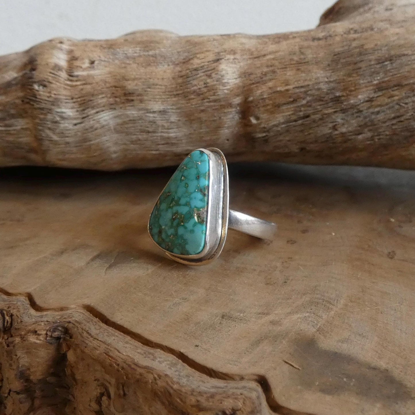 Sonoran Gold Turquoise Ring - Size 6 or 6.5 Choose your Ring - Sterling Silver