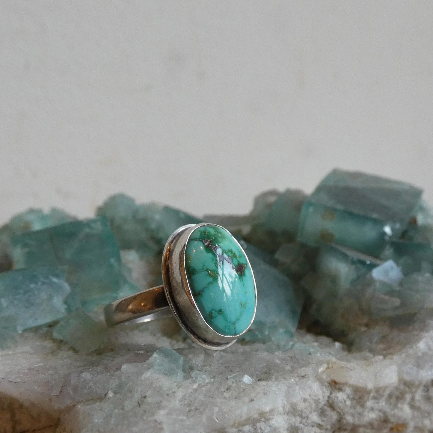 Sonoran Gold Turquoise Ring - Size 6 or 6.5 Choose your Ring - Sterling Silver