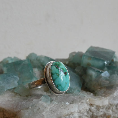 Sonoran Gold Turquoise Ring - Size 6 or 6.5 Choose your Ring - Sterling Silver