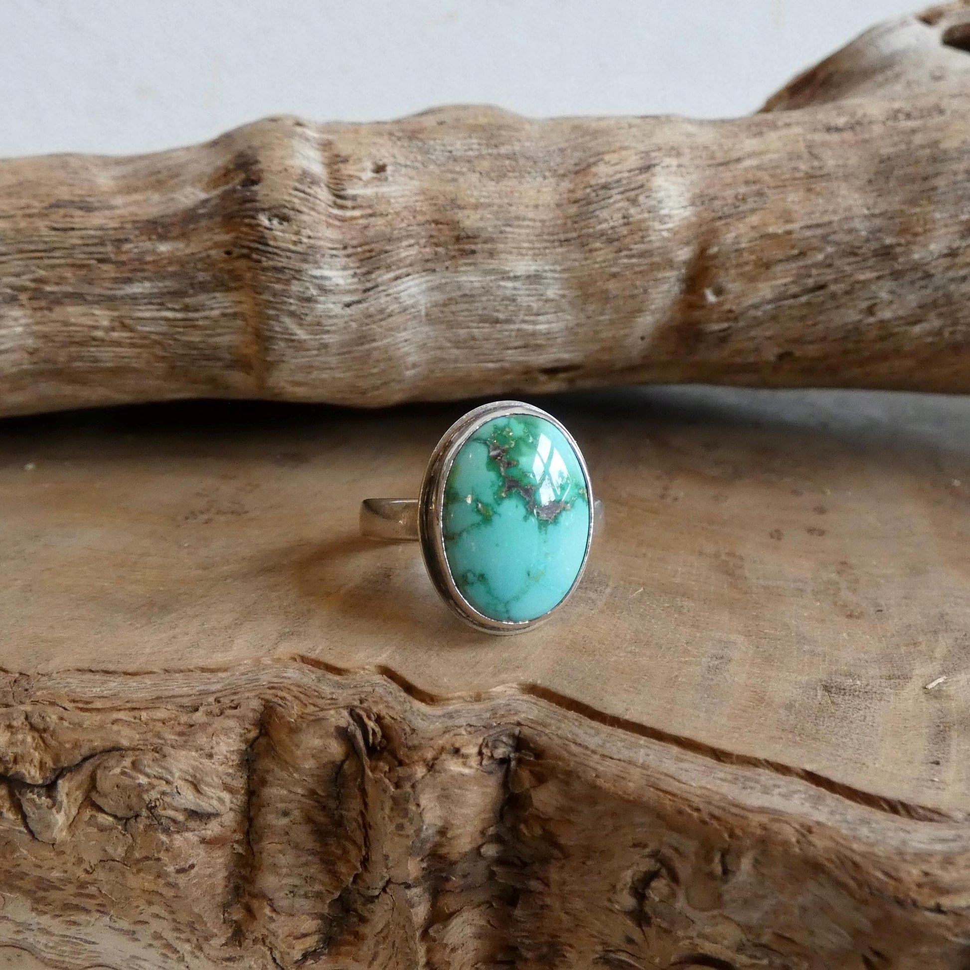 Sonoran Gold Turquoise Ring - Size 6 or 6.5 Choose your Ring - Sterling Silver