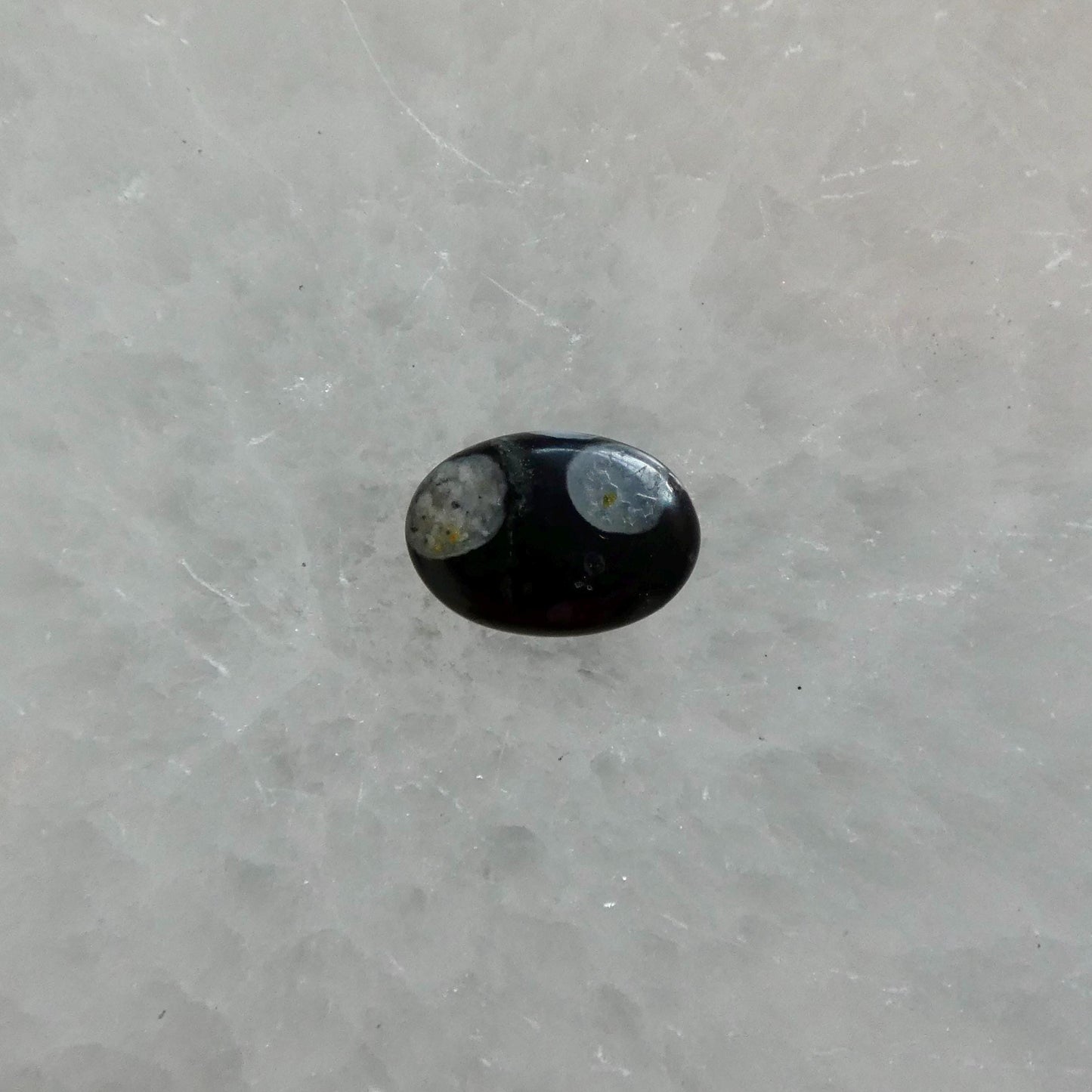 Sterling Silver Fossil Jasper Ring – East West Oval Stone