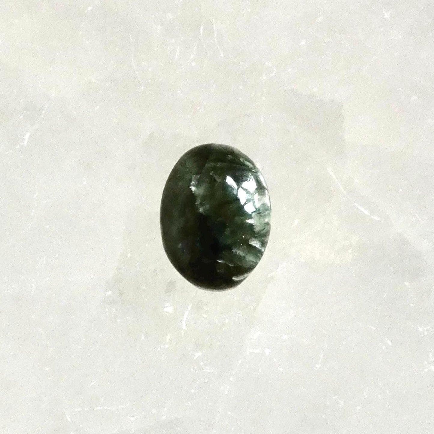Seraphinite Sterling Silver Ring - Handmade Boho Statement Jewelry