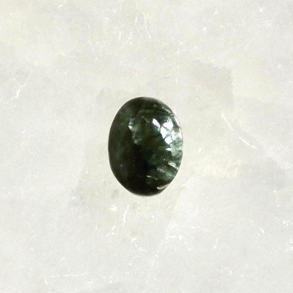 Seraphinite Sterling Silver Ring - Handmade Boho Statement Jewelry