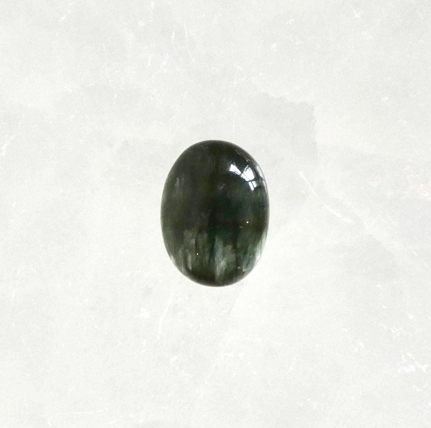 Seraphinite Sterling Silver Ring - Handmade Boho Statement Jewelry