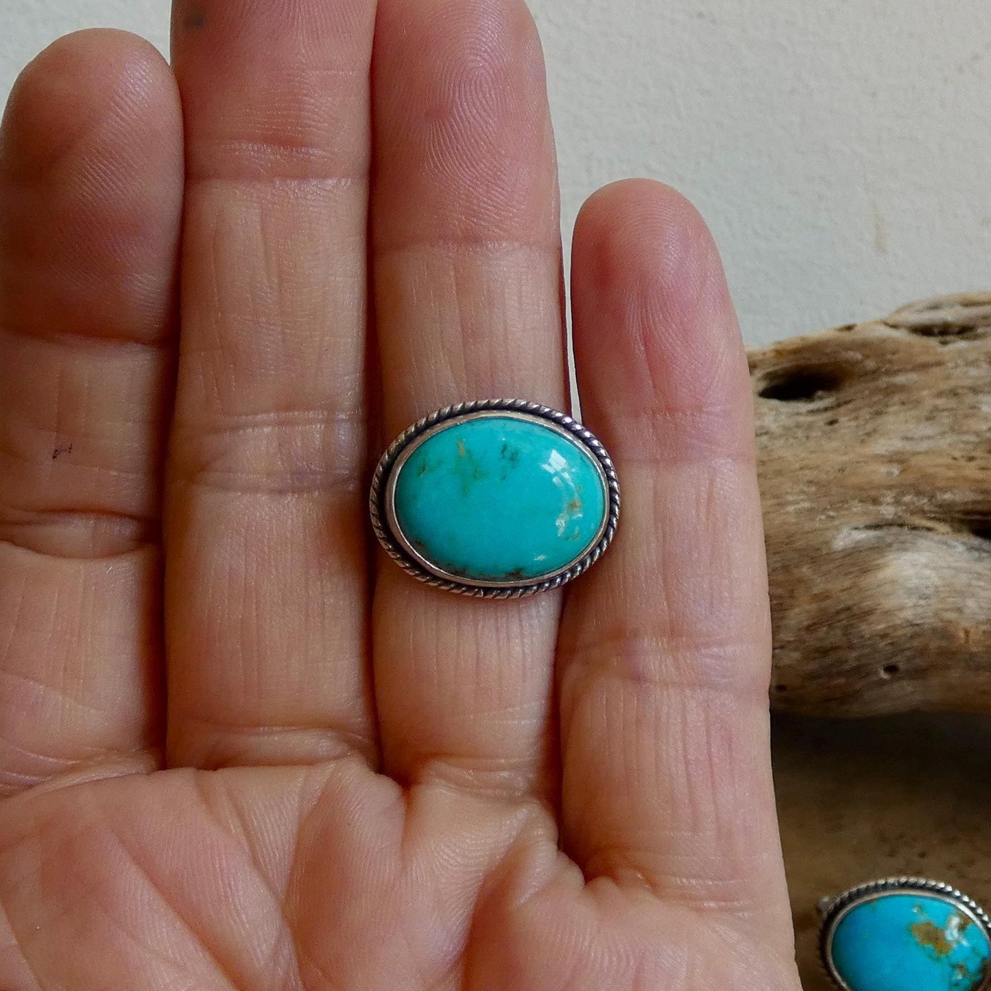 Choose your Piece - Campitos Turquoise East West Ring - American Turquoise