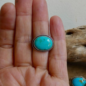 Choose your Piece - Campitos Turquoise East West Ring - American Turquoise
