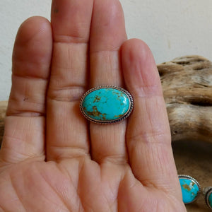 Choose your Piece - Campitos Turquoise East West Ring - American Turquoise