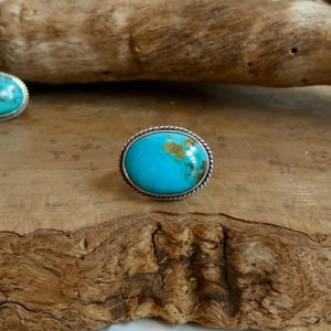 Choose your Piece - Campitos Turquoise East West Ring - American Turquoise