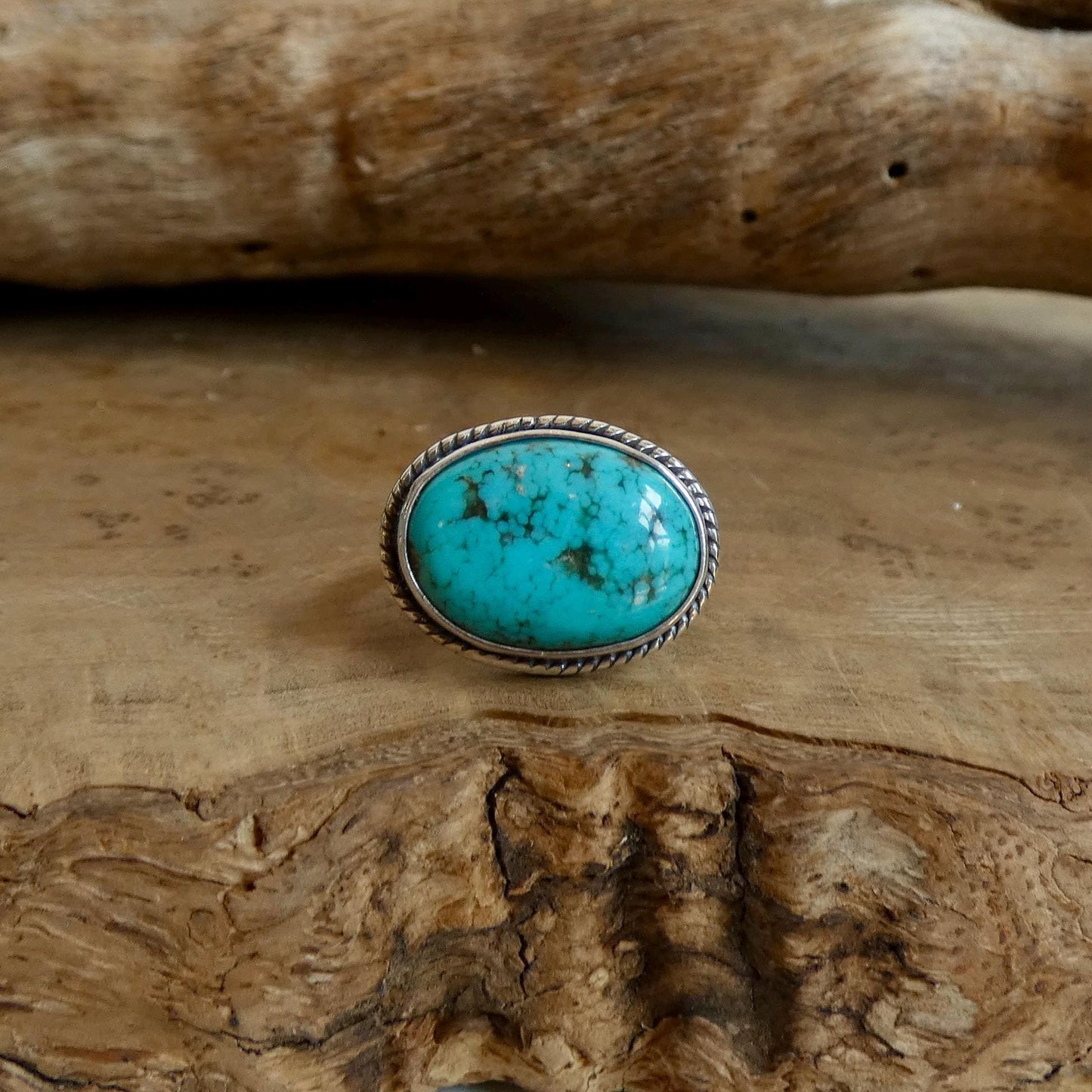 Choose your Piece - Campitos Turquoise East West Ring - American Turquoise