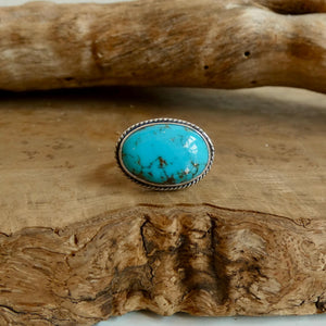 Choose your Piece - Campitos Turquoise East West Ring - American Turquoise
