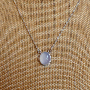 Natural Blue Chalcedony Pendant - Silversmith - Includes Sterling Silver chain