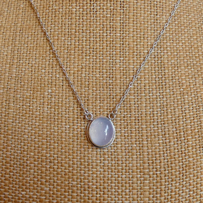 Natural Blue Chalcedony Pendant - Silversmith - Includes Sterling Silver chain