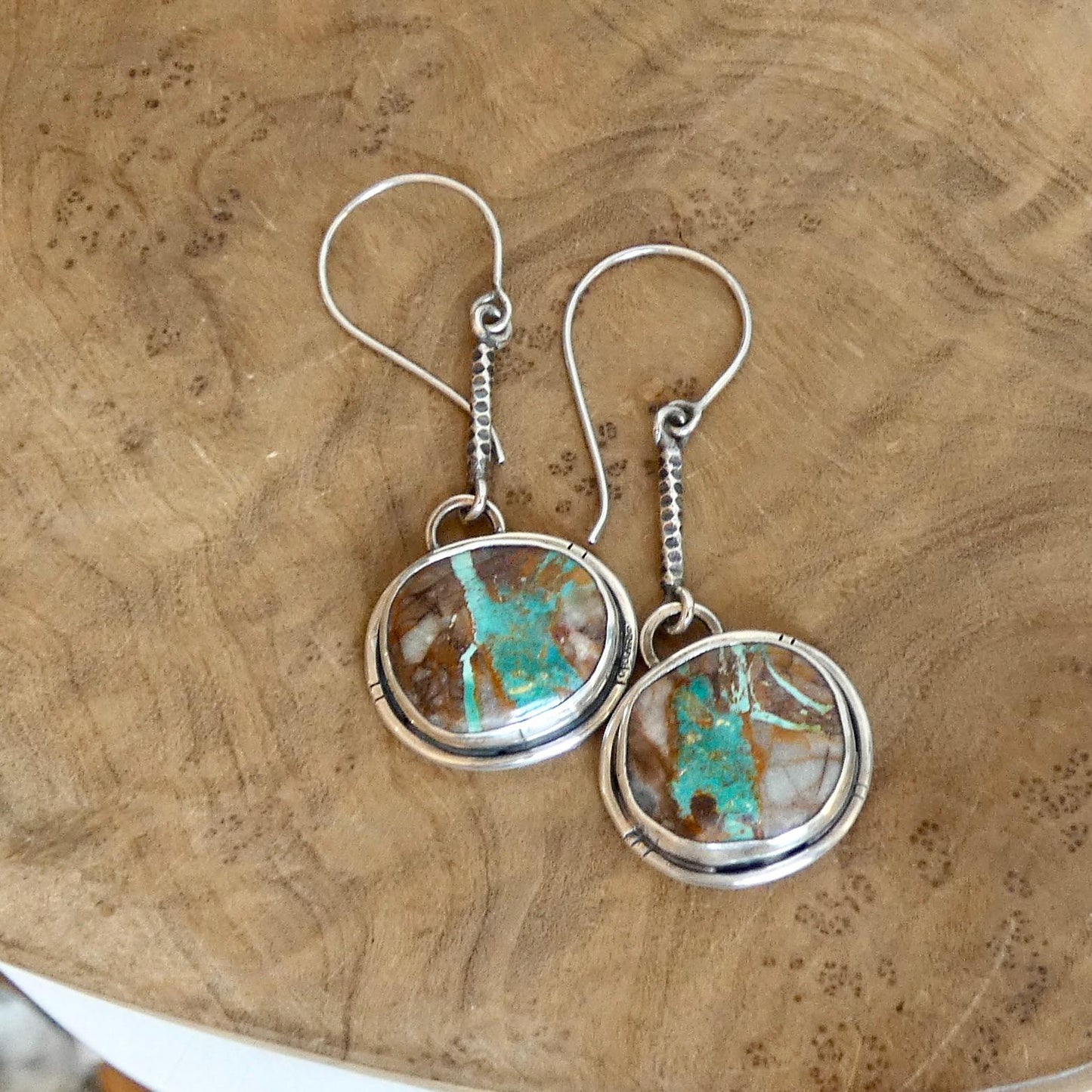 Royston Ribbon Turquoise Earrings | Sterling Silver