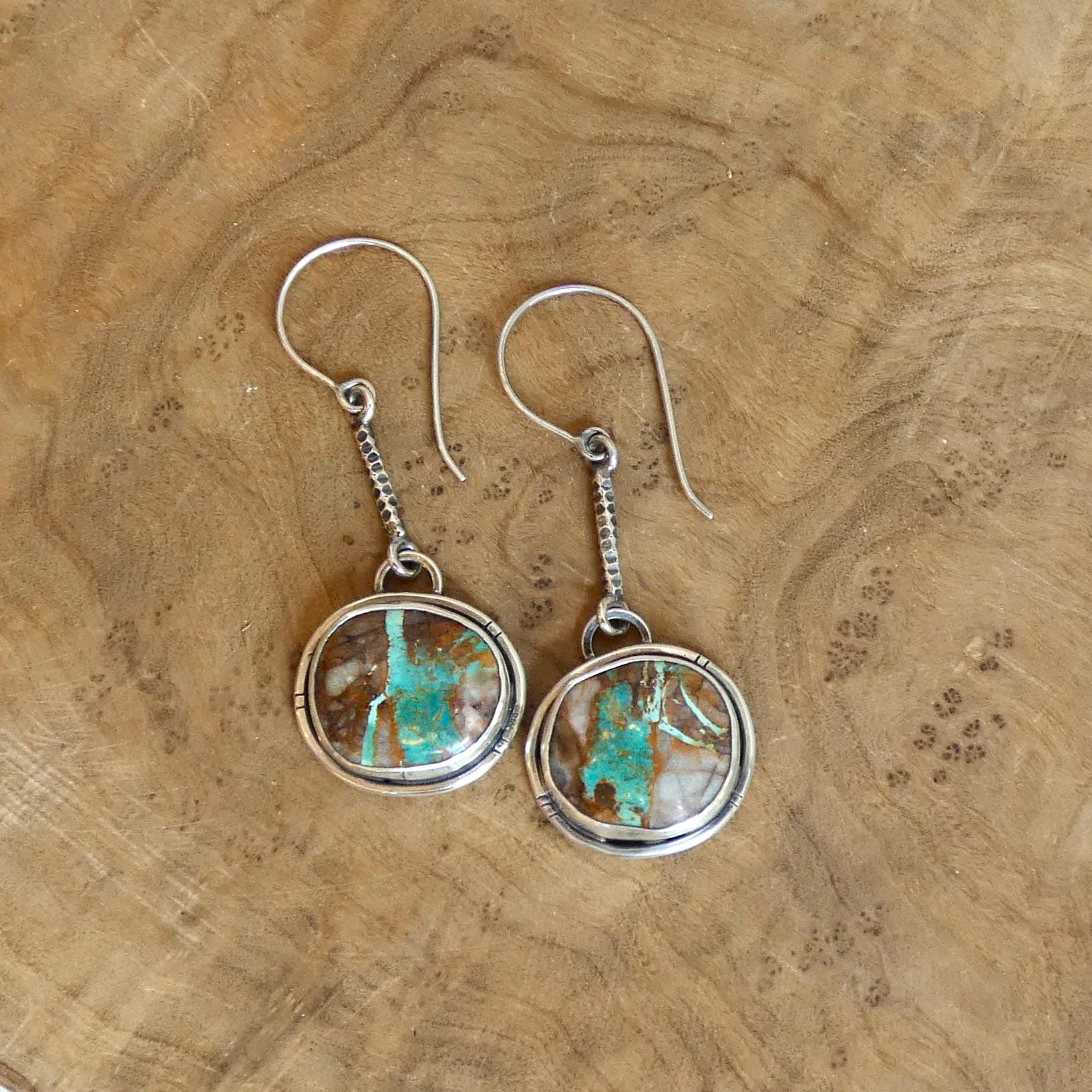 Royston Ribbon Turquoise Earrings | Sterling Silver