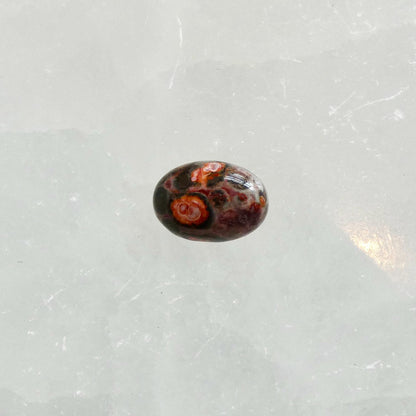 Custom Leopardskin Jasper East West Oval Ring – Handmade Boho Statement Ring