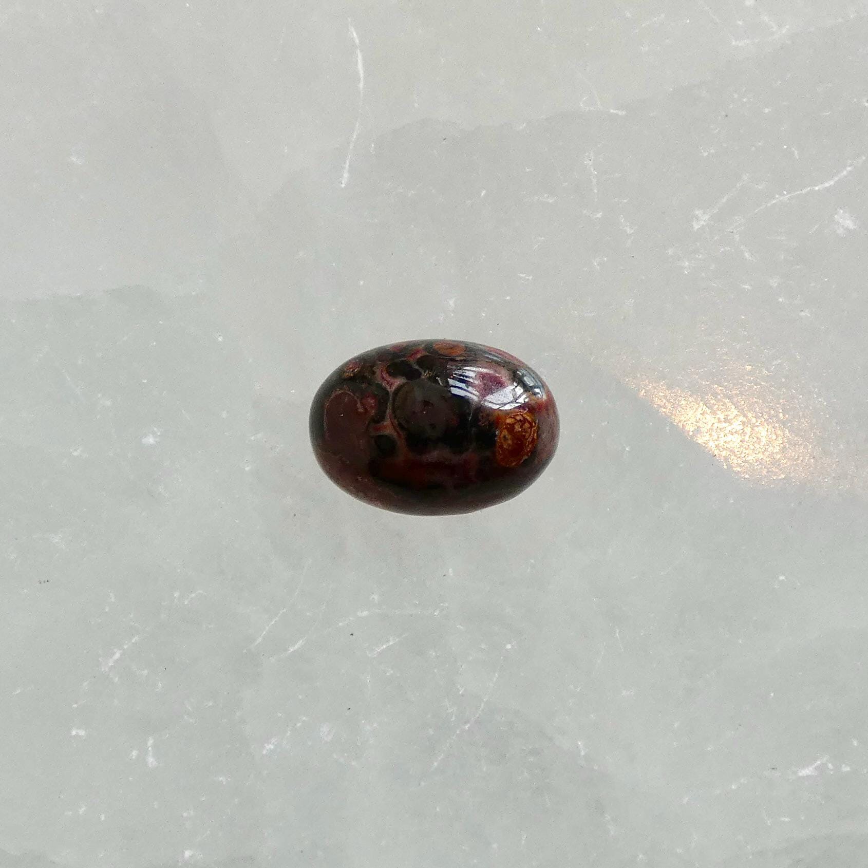 Custom Leopardskin Jasper East West Oval Ring – Handmade Boho Statement Ring