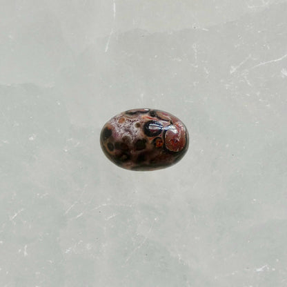 Custom Leopardskin Jasper East West Oval Ring – Handmade Boho Statement Ring