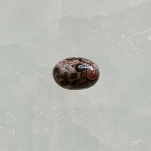 Custom Leopardskin Jasper East West Oval Ring – Handmade Boho Statement Ring
