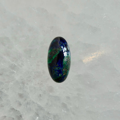Azurite Malachite Ring - Boho .925 Sterling Silver Statement Ring