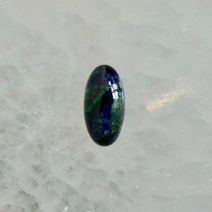 Azurite Malachite Ring - Boho .925 Sterling Silver Statement Ring