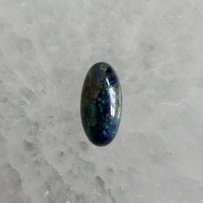 Azurite Malachite Ring - Boho .925 Sterling Silver Statement Ring