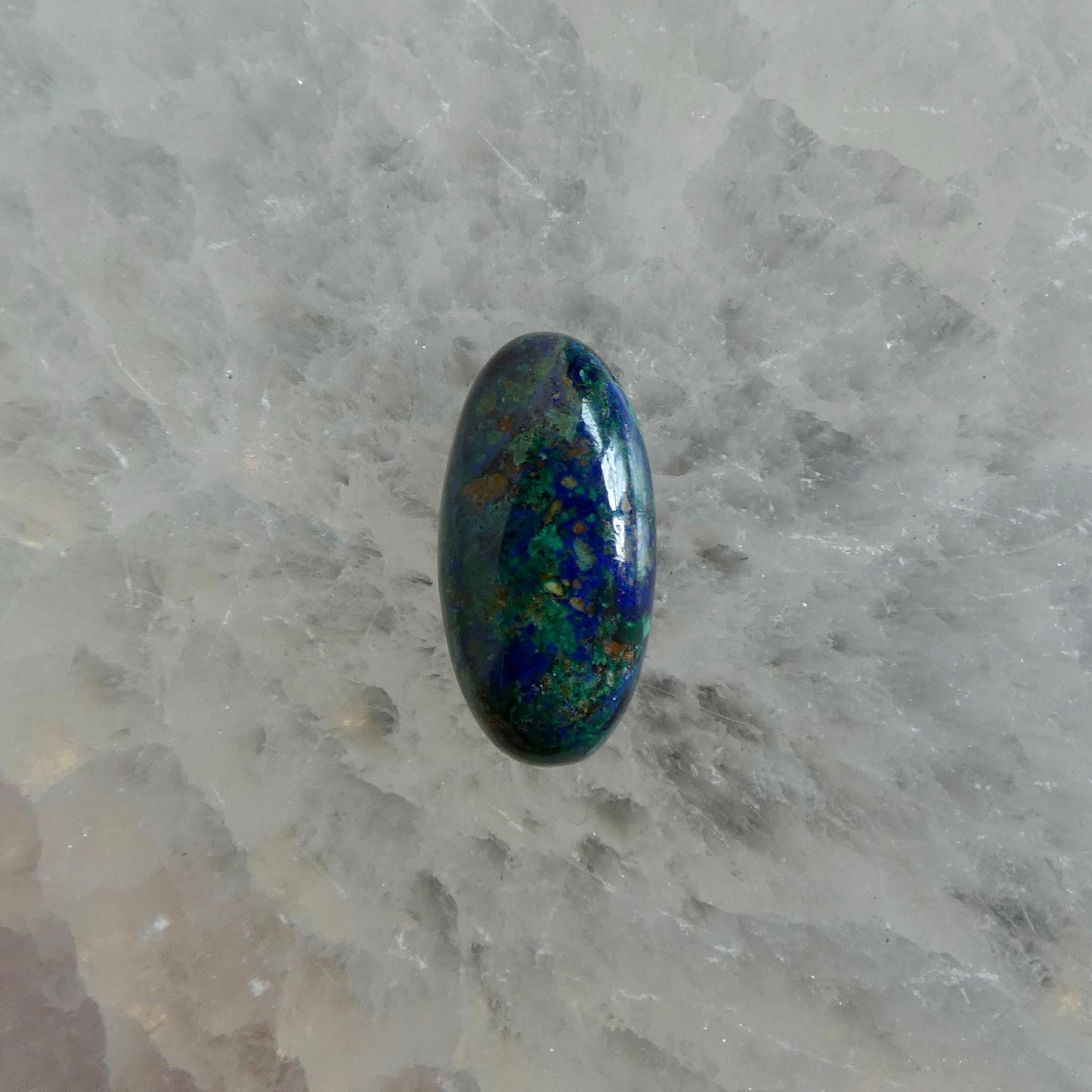 Azurite Malachite Ring - Boho .925 Sterling Silver Statement Ring