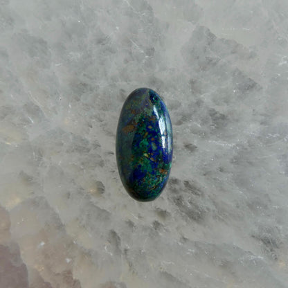 Azurite Malachite Ring - Boho .925 Sterling Silver Statement Ring