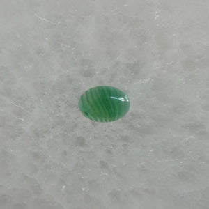 Banded Green Agate East-West oval Ring - Sterling Silver