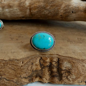 Choose your Piece - Campitos Turquoise East West Ring - American Turquoise